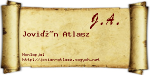 Jovián Atlasz névjegykártya